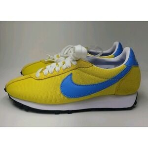 Nike LD 1000 Yellow Suede Blue Swoosh Retro Running Shoes Womens 6.5 NEW